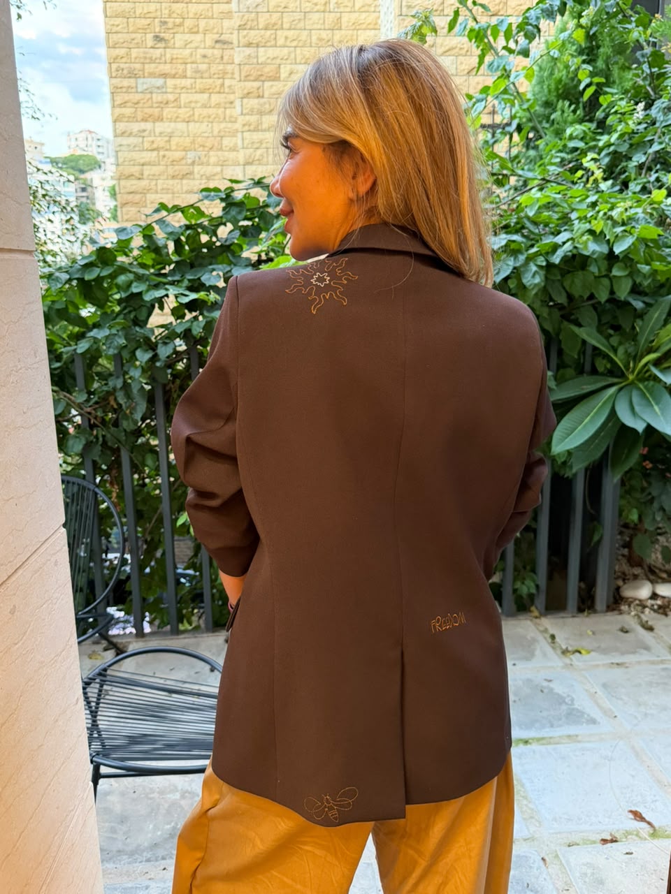 Espresso Embroidered Blazers
